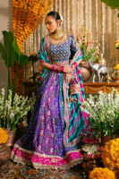Violet Zardozi Silk-Blend Lehenga (3-Piece) - Image 6
