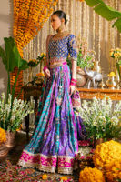 Violet Zardozi Silk-Blend Lehenga (3-Piece) - Image 7
