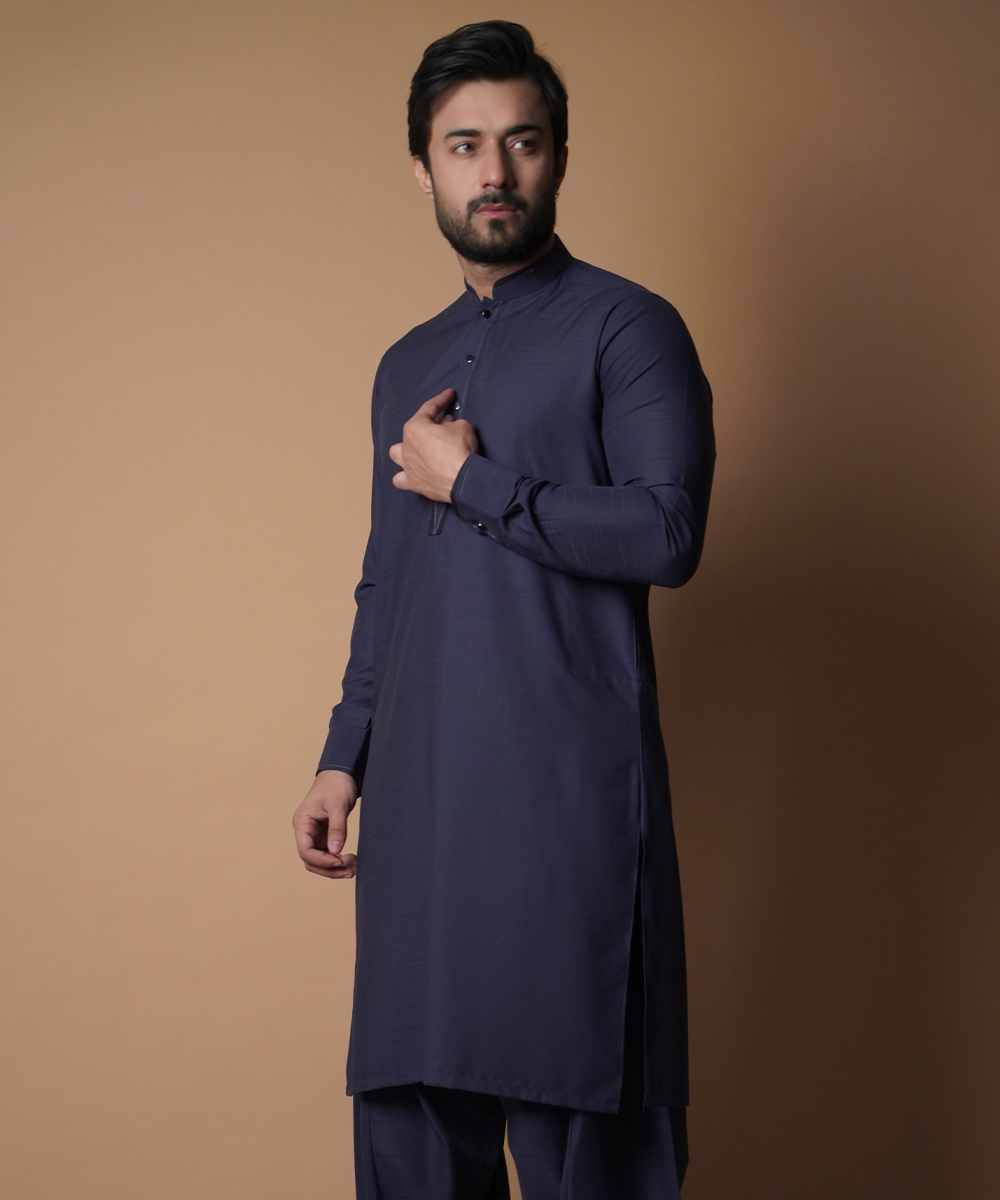 Deep Purple Soft Cotton Shalwar Kameez (2-Piece) - Image 4