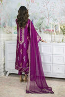 Violet Gota Zari Embroidered Long Shirt (3-Piece) - Image 7