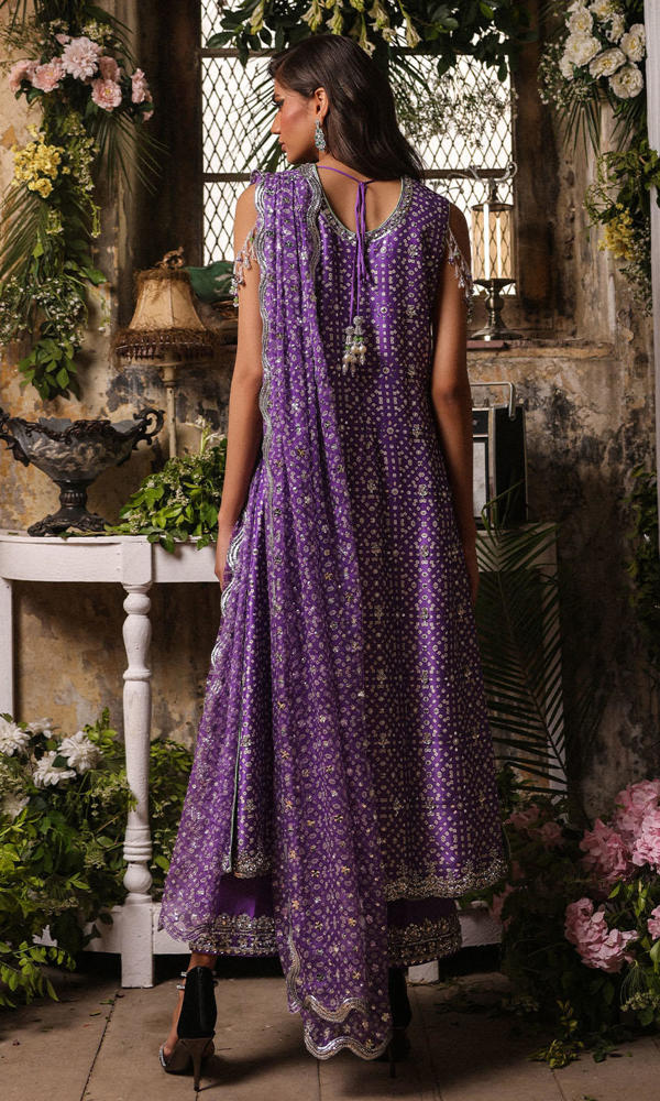 Purple Chunri Embroidered 3-Piece Salwar Kameez - Image 12