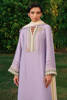 Pakistani Lavender Embroidered Cotton Net Salwar Kameez (3-Piece) - Image 3