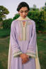Pakistani Lavender Embroidered Cotton Net Salwar Kameez (3-Piece) - Image 4