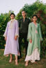 Pakistani Lavender Embroidered Cotton Net Salwar Kameez (3-Piece) - Image 7