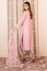 Pakistani Lilac Embroidered Soft Cotton Organza Salwar Kameez (3-Piece) - Image 7