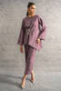 Pakistani Lavender Embellished Khaddar Salwar Kameez (2-Piece) - Image 6