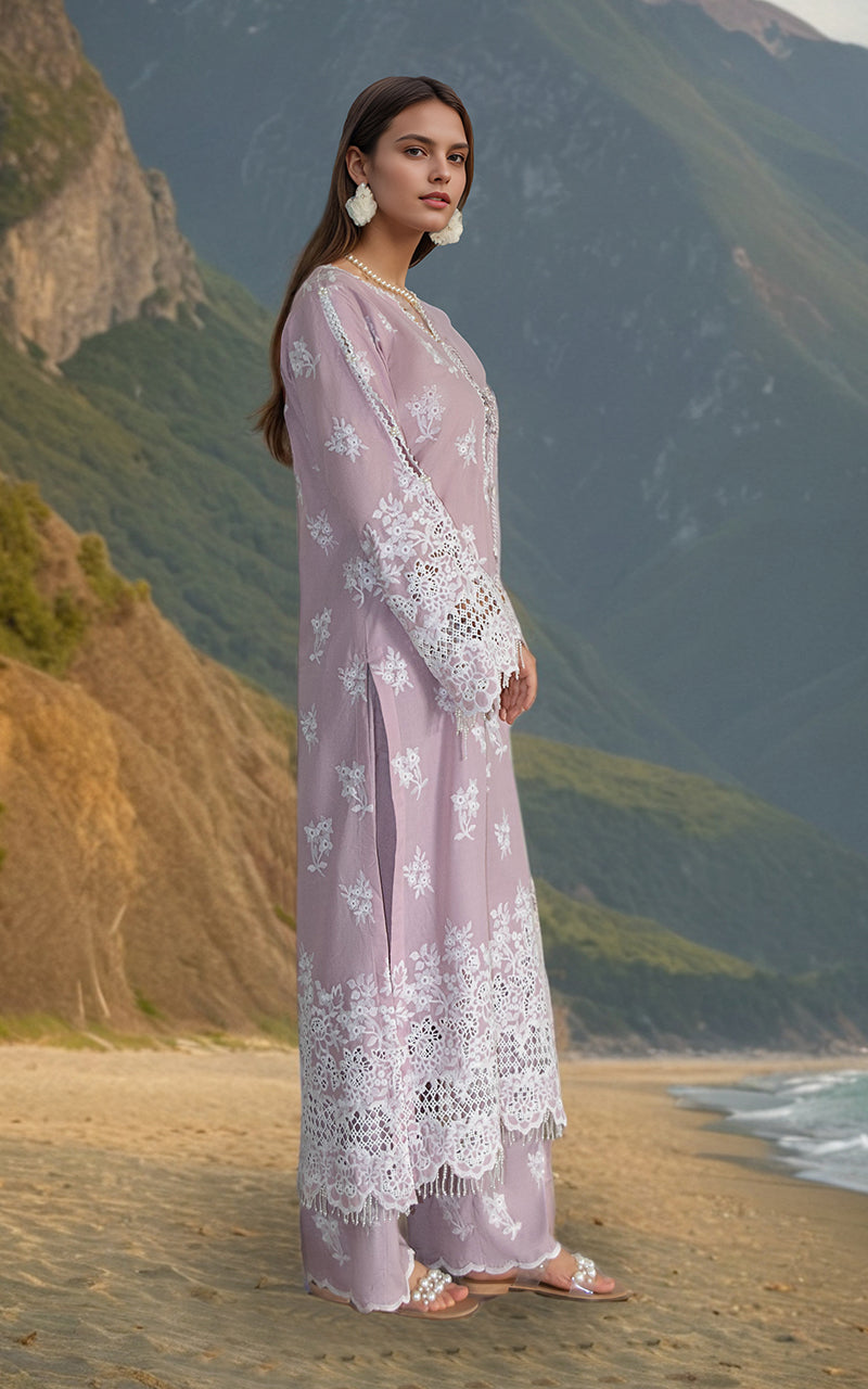 Lilac Embroidered Lawn 2-Piece Suit - Image 1