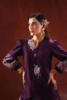 Dark Purple Hand-Embellished Raw Silk Salwar Kameez (2-Piece) - Image 4