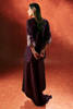 Dark Purple Hand-Embellished Raw Silk Salwar Kameez (2-Piece) - Image 7