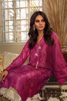 Pakistani Boysenberry Pearl & Crystal Raw Silk Salwar Kameez (2-Piece) - Image 5