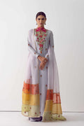 Lavender Zardozi Raw Silk Salwar Kameez (3-Piece) - Image 2