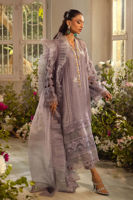 Pakistani Lilac Zardozi Raw Silk Salwar Kameez (3-Piece) - Image 3