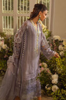 Pakistani Lilac Zardozi Raw Silk Salwar Kameez (3-Piece) - Image 4