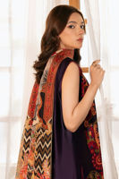 Pakistani Purple Embroidered Sheesha Silk Salwar Kameez (3-Piece) - Image 8