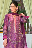 Violet Digital Printed Pure Silk Salwar Kameez (3-Piece) - Image 3
