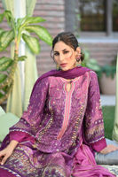Violet Digital Printed Pure Silk Salwar Kameez (3-Piece) - Image 5