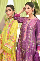 Violet Digital Printed Pure Silk Salwar Kameez (3-Piece) - Image 8