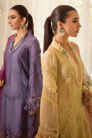 Graphite Purple Embroidered Silk Net Salwar Kameez (3-Piece) - Image 7
