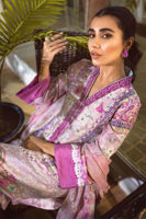 Lavender Embroidered Silk Salwar Kameez (3-Piece) - Image 3