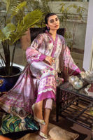 Lavender Embroidered Silk Salwar Kameez (3-Piece) - Image 4
