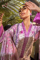 Lavender Embroidered Silk Salwar Kameez (3-Piece) - Image 6