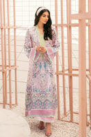 Lilac Embellished Pure Silk Salwar Kameez (3-Piece) - Image 3