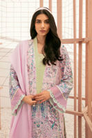 Lilac Embellished Pure Silk Salwar Kameez (3-Piece) - Image 4