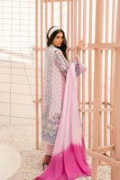 Lilac Embellished Pure Silk Salwar Kameez (3-Piece) - Image 7
