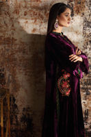 Pakistani Purple Embroidered Velvet Salwar Kameez (2-Piece) - Image 3