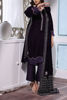 Pakistani Purple Swarovski Mukesh Velvet Salwar Kameez (3-Piece) - Image 5