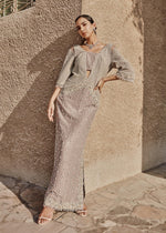 Lilac Embellished Raw Silk Skirt and Jacket (3-Piece) - Image 2