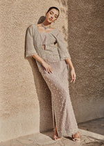 Lilac Embellished Raw Silk Skirt and Jacket (3-Piece) - Image 3