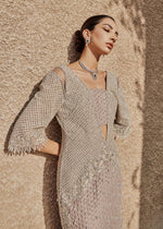 Lilac Embellished Raw Silk Skirt and Jacket (3-Piece) - Image 4