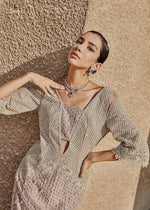 Lilac Embellished Raw Silk Skirt and Jacket (3-Piece) - Image 7