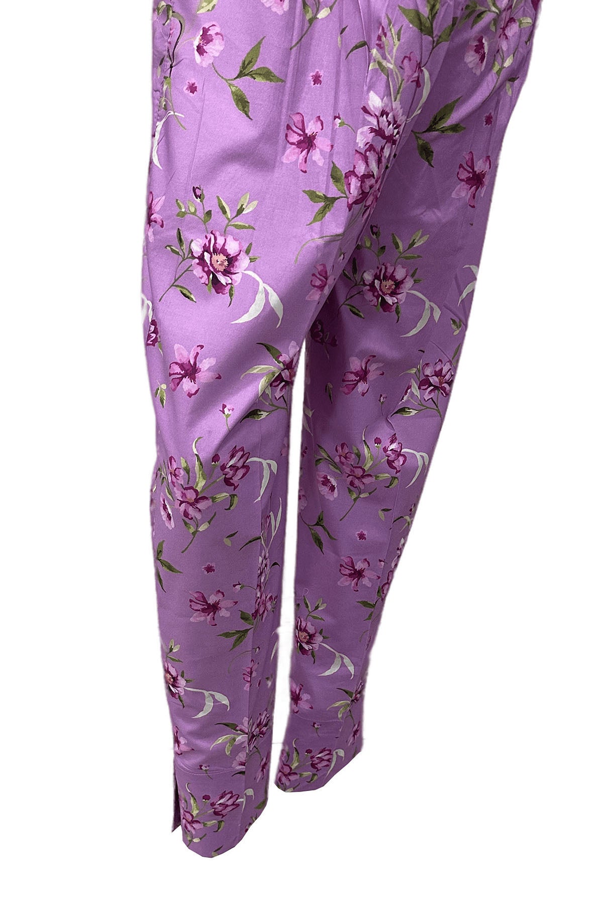 Pakistani Lilac Digital Printed Cotton Trouser (1-Pc) - Image 1