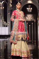 Multicolour Kaamdani Silk-Blend Angharka (3-Piece) - Image 4