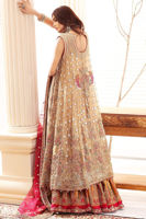 Rust and Gold Kora Dabka Silk Gharara (3-Piece) - Image 3