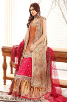 Rust and Gold Kora Dabka Silk Gharara (3-Piece) - Image 4