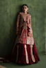 Pakistani Regal Red Embroidered Silk & Net Gharara (3-Piece) - Image 7