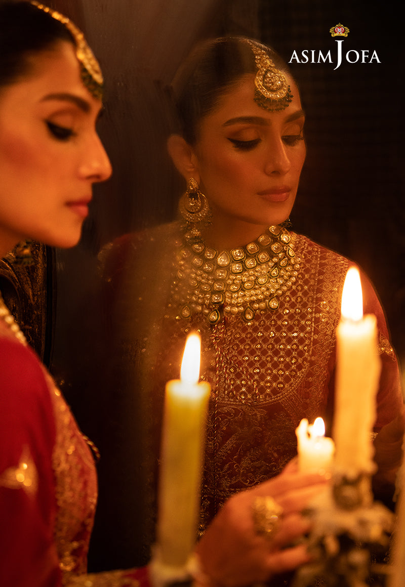 Deep Red Velvet Embroidered Gharara Set (3-Piece) - Image 5