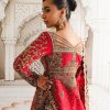 Crimson Zardozi Embroidered Silk Blend Bridal Gown (2-Piece) - Image 5