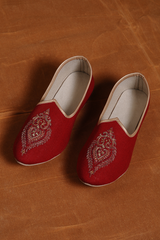 Red Matka Silk Sherwani with Kalidar Kurta (3-Piece) - Image 7