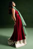 Deep Red Hand Embellished Raw Silk Kalidaar (3-Piece) - Image 9
