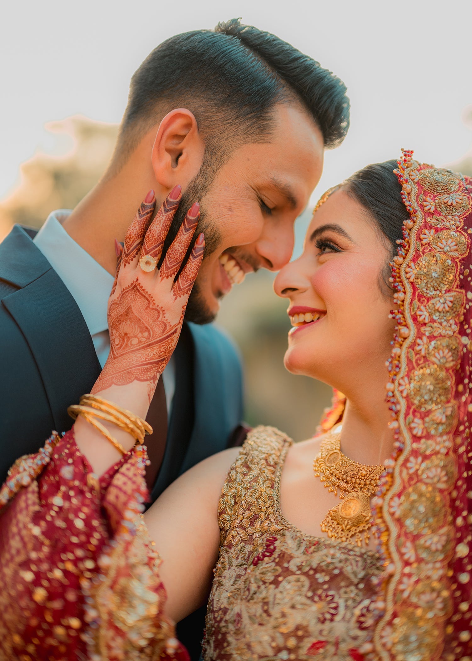 Deep Red Zardozi Brocade Bridal Lehenga (3-Piece) - Image 5