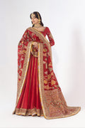 Pakistani Scarlet Zardozi Chiffon Lehenga Choli (3-Piece) - Image 2