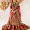 Deep Red Zardozi Kamkhwaab Farshi Lehenga (3-Piece) - Image 2