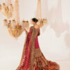 Deep Red Zardozi Kamkhwaab Farshi Lehenga (3-Piece) - Image 4