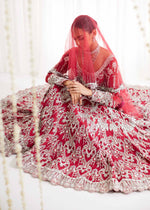 Red Embellished Net Bridal Lehenga (3-Piece) - Image 5