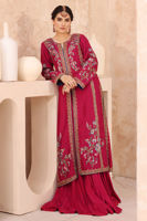 Pakistani Chilly Red Hand-Embellished Raw Silk Jacket Lehenga (2-Piece) - Image 8