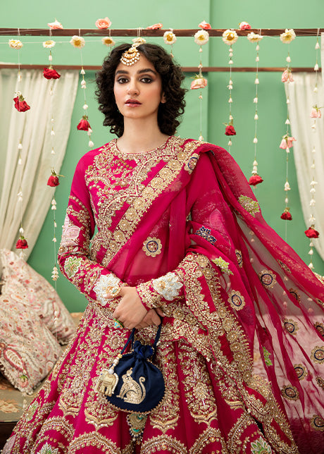 Wine Red Embroidered Raw Silk Lehenga Choli (3-Piece) - Image 7
